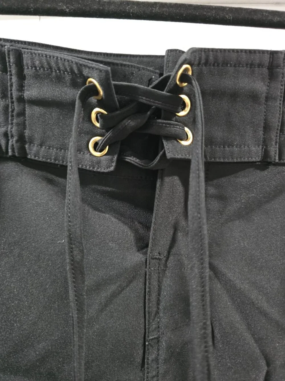 La Blanca Black Swim Board Shorts Lace Up Front Size L Beach Pool - Picture 2 of 5